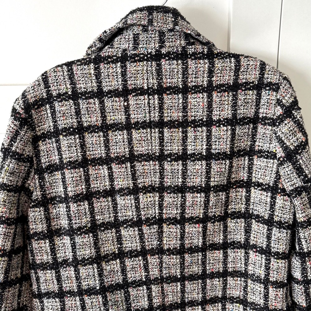 NWT Bagatelle Women's Black Multicolor Sparkle Tweed Blazer in Size S - Picture 7 of 11